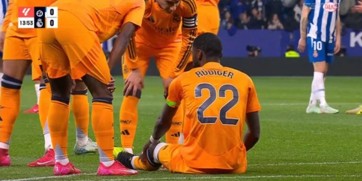 Real Madrid Suffers Major Blow as Antonio Rüdiger Leaves with Injury - SPORTGLITZ